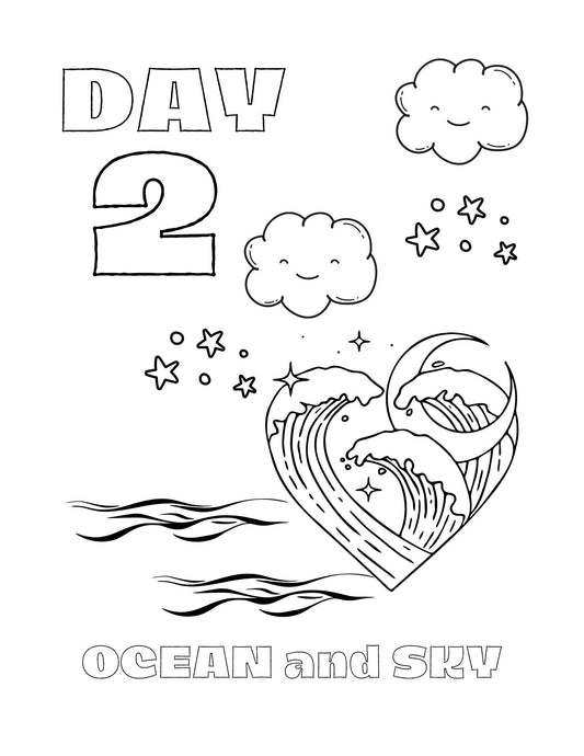 7 Days of Creation Coloring Pages